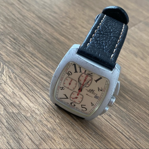 Adee Kaye Unisex Big Face Watch w Leather Band - Picture 6 of 6